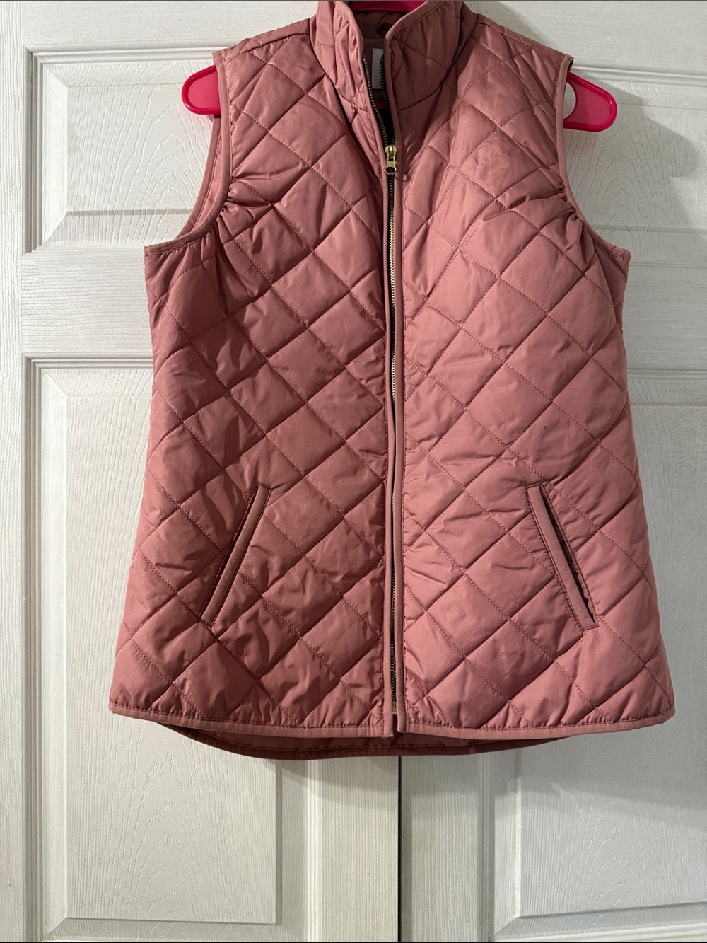 Old Navy Quilted Mauve Pink Puffer Vest